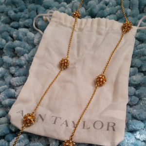 Ann Taylor gold bejeweled necklace